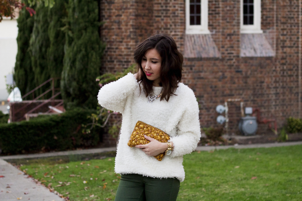 fuzzy sweater, furry sweater, readytwowear, berkeley street style