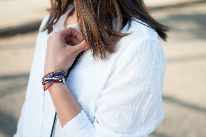 lou and grey blouse and bracelet